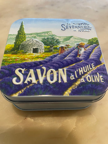 Provencal Lavender Bar Soap in Lavender Farm Tin 100g