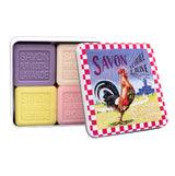 Four Provençal Bar Soaps in Large French Coquerel Tin 4 x 100g