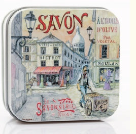 Rose Bar Soap in Tin (Montmartre design) - Petite France Australia